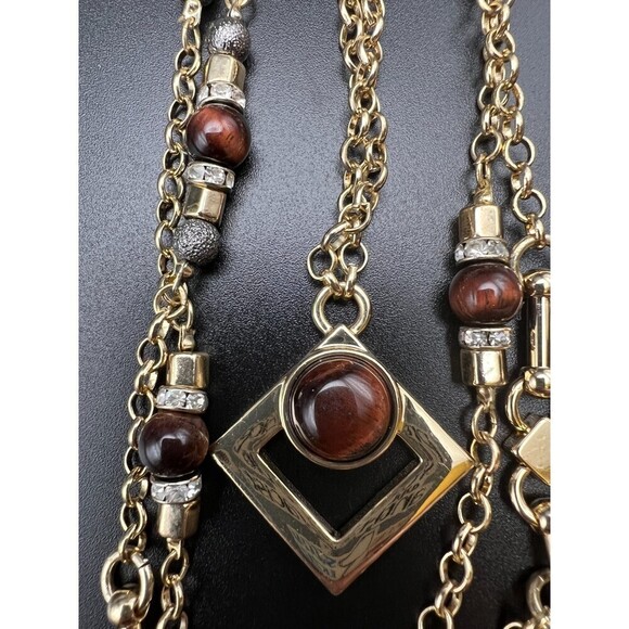 White House Black Market Retro Layered Necklace - Picture 8 of 8